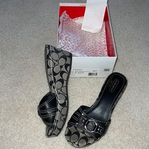 Coach Black Wedges